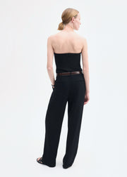 Strapless Bustier Top in Crepe - Black - CO Collections
